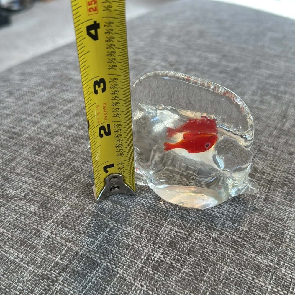Red and White Betta Fish Decor Accessory